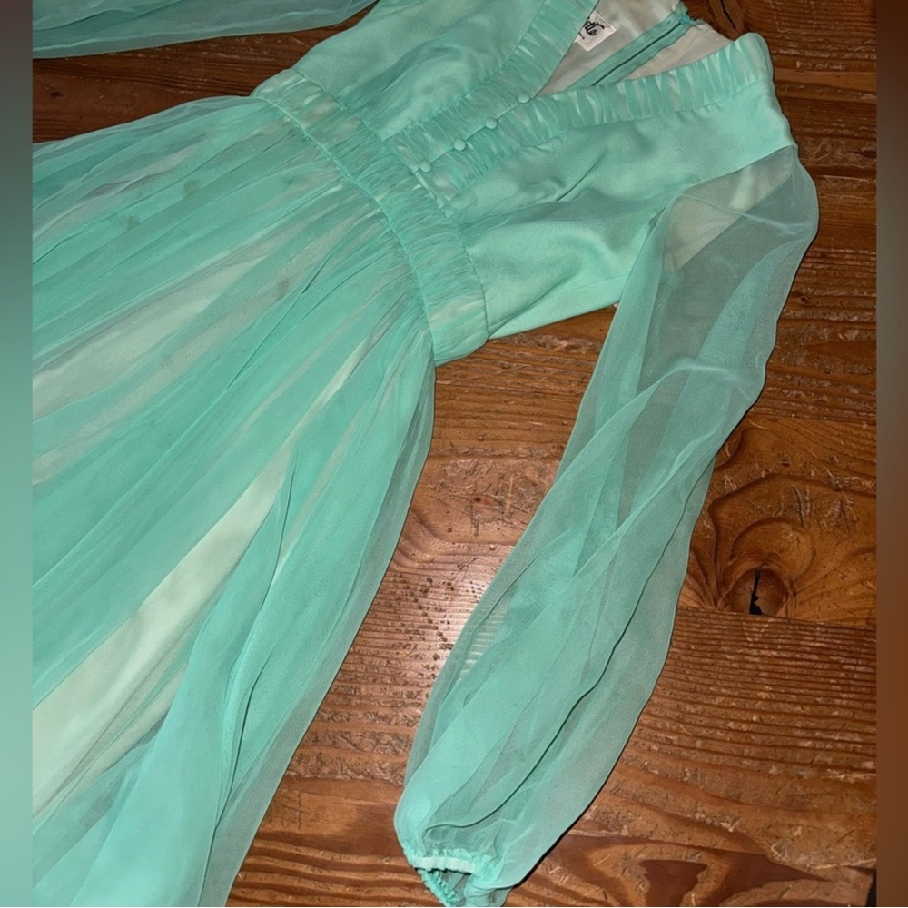 Vintage 1960s Miss Ellette Chiffon Dress - Size 4 or Small - Picture 3 of 9